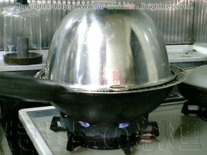 中華鍋で燻製する