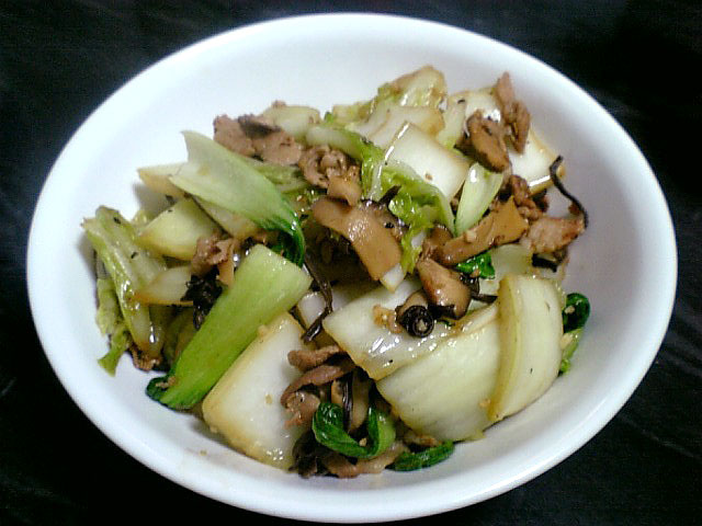 白菜と豚肉の中華風炒め
